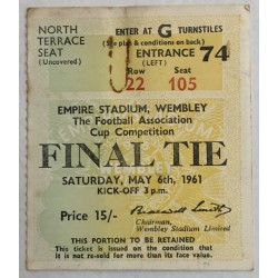 1961 FA Cup Final Ticket Stub