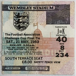 1983 FA Cup Final Ticket Stub
