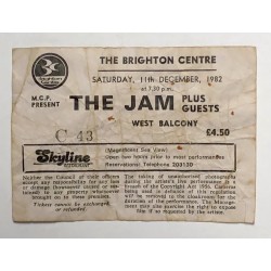 The Jam Ticket Stub 11/12/82 - Last Ever Gig