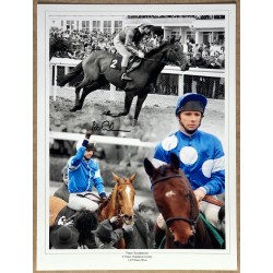 Peter Scudamore Signed And Framed Horse Racing  Montage 